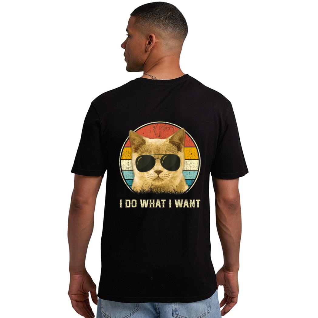 Retro Cat Lovers shirt I Do What I Want Cat Men T-Shirt