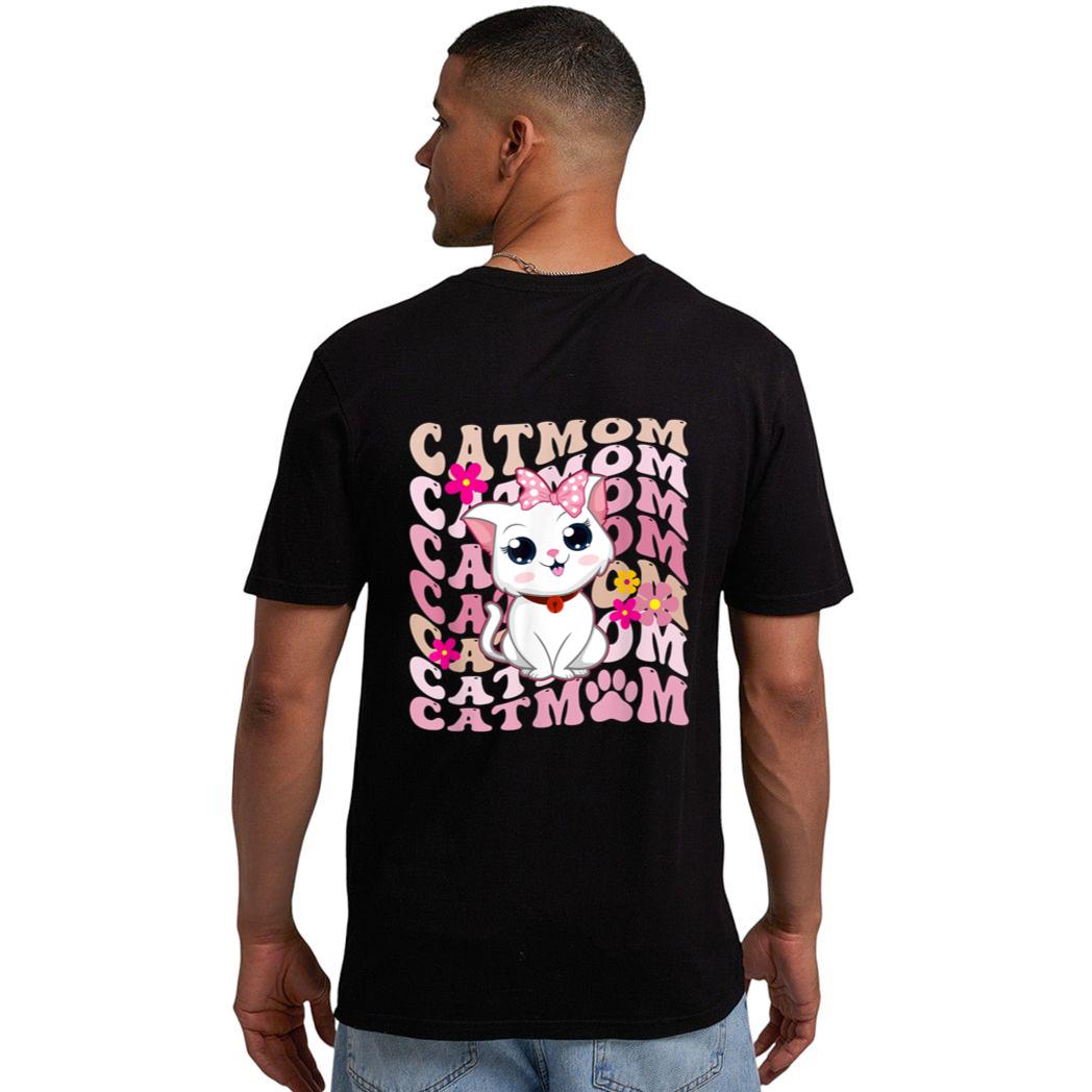 Retro Cat Mom Groovy Cute Kitten Cat Lover Men T-Shirt