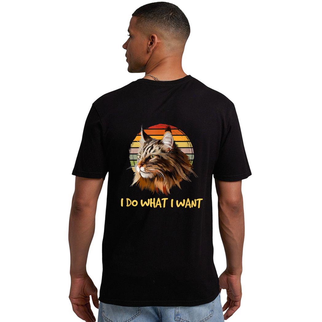 Retro I do what I want cat funny maine coon cat lover Men T-Shirt