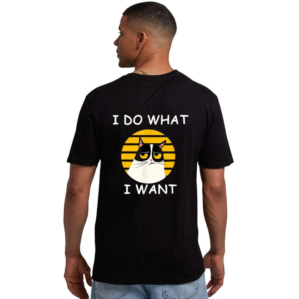 Retro I Do What I Want With My Cat Funny Cat Love Men T-Shirt