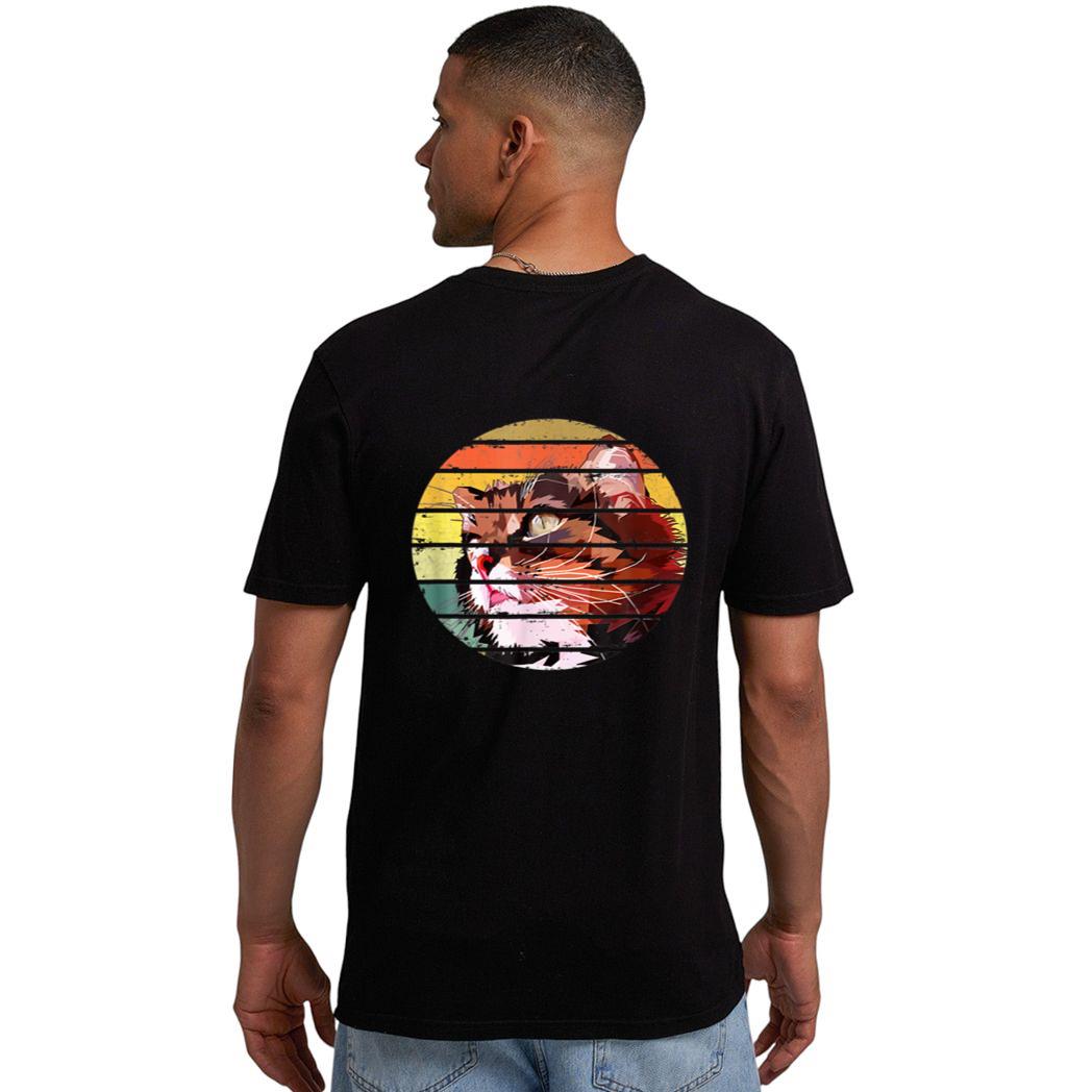 Retro Vintage Colorful Cat For Lovers Cat And Pets Men T-Shirt