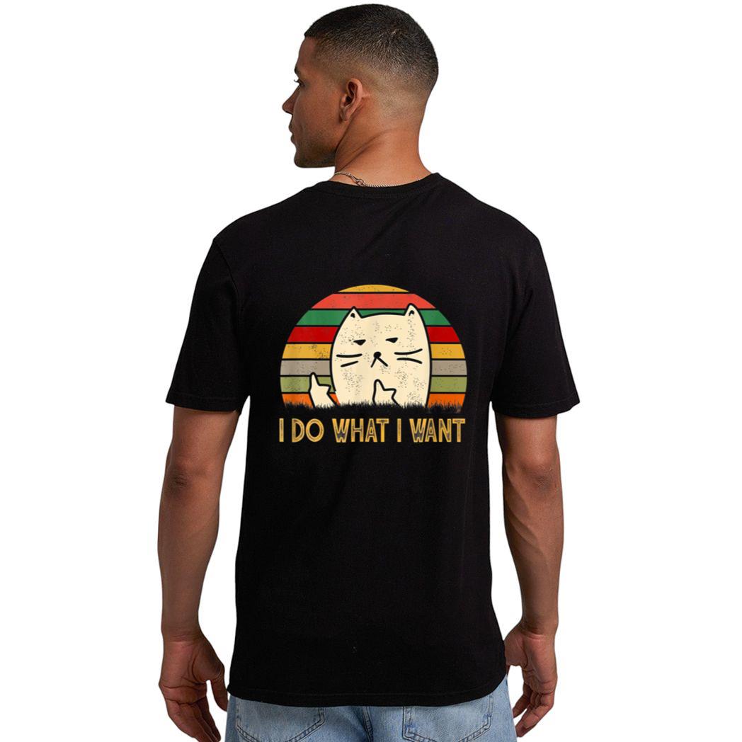 Retro Vintage I Do What I Want Cat Lover Funny Cat Pet Lover Men T-Shirt