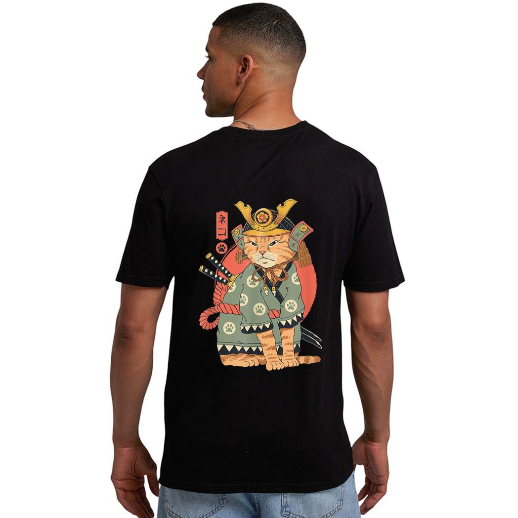Samurai Japanese Cat Bushido Katana Vintage Gifts Men Women Men T-Shirt