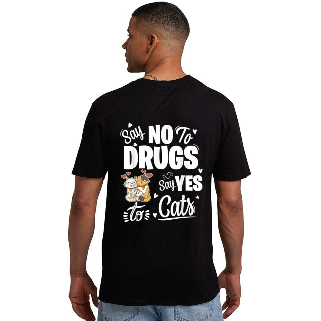 Say No To Drugs Say Yes To Cats Red Ribbon Week Men T-Shirt