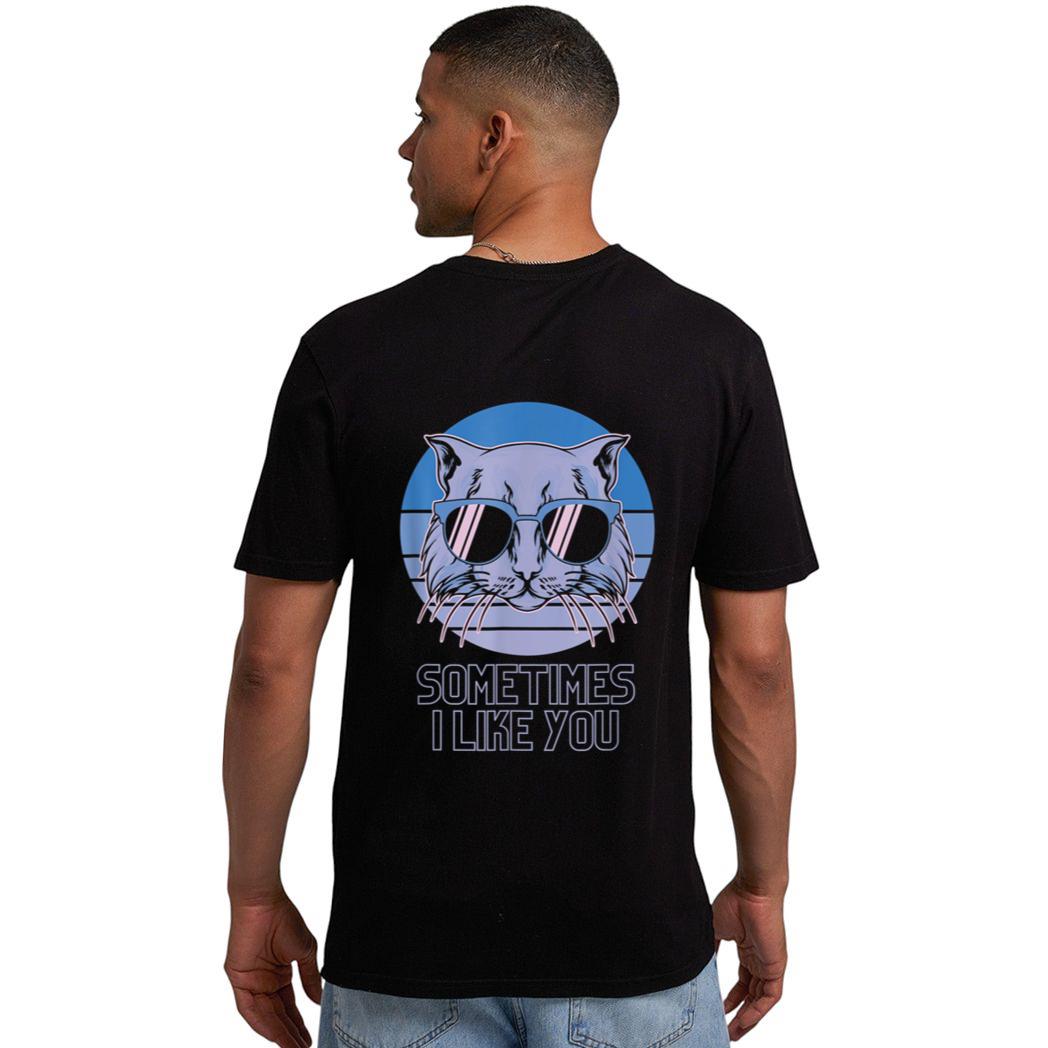 Sometime I Like You Meme Funny Retro Style Vintage Cats Men T-Shirt