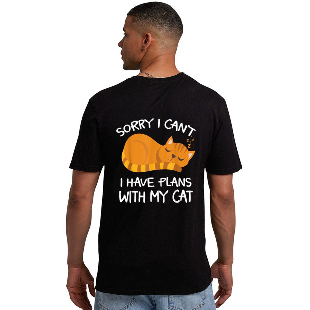 Sorry I Can't I Have Plans With My Cat Funny Cat Lovers Men T-Shirt