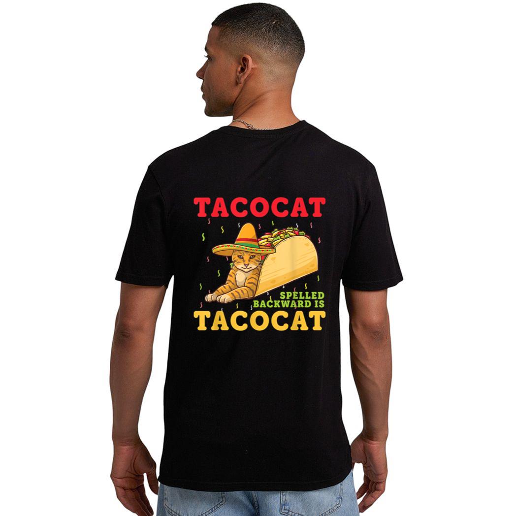 Tacocat Spelled Backwards Tacos and Cats Cinco De Mayo Cat Men T-Shirt