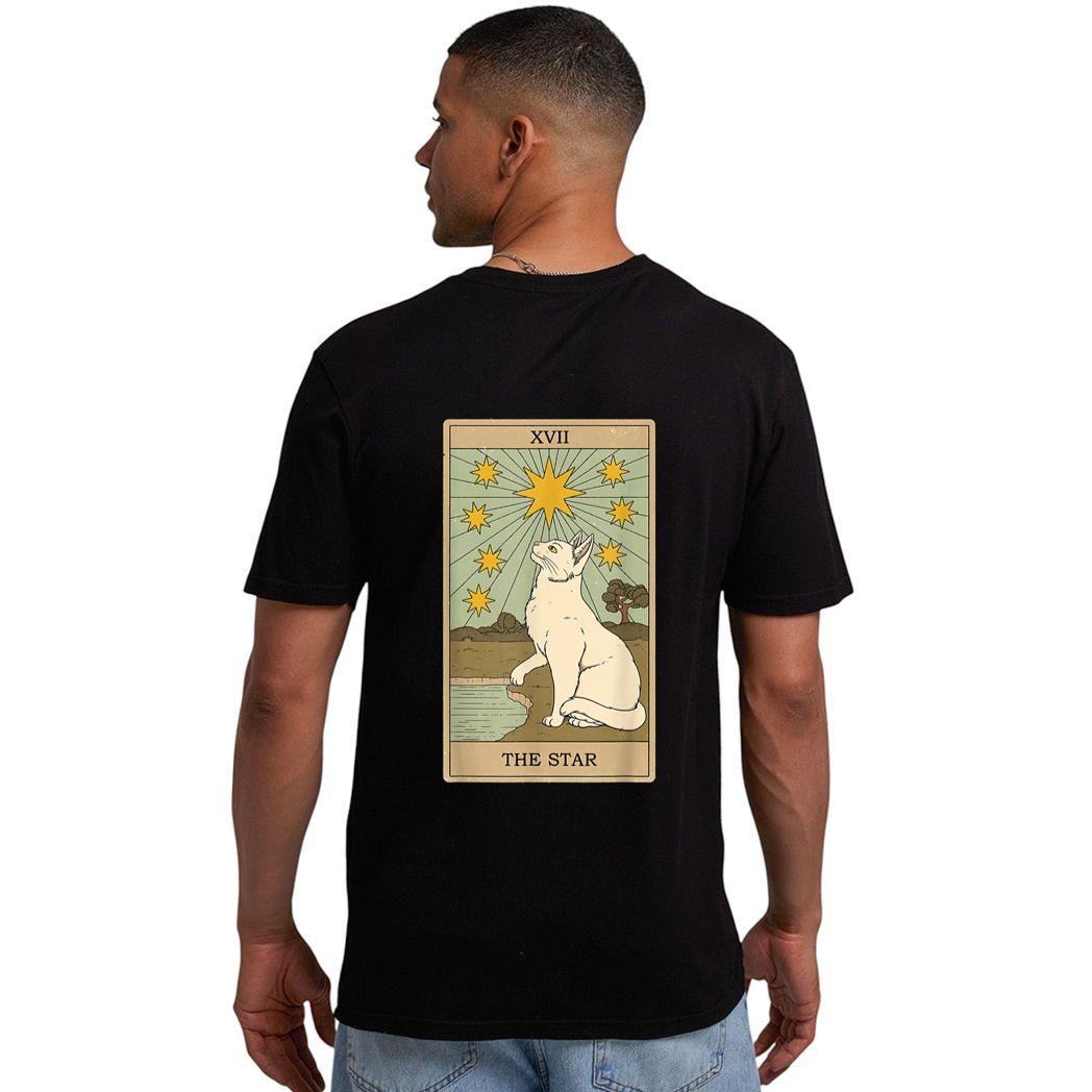 The Star Tarot Card Mermaid Gothic Cat Men T-Shirt