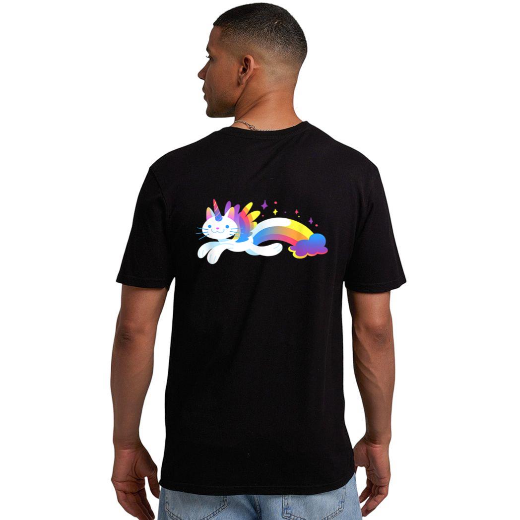 Unicorn Kitty Rainbow  - Flying Unicat Caticorn Men T-Shirt