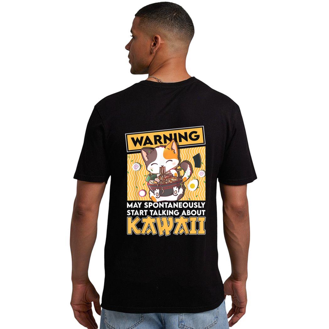 Vintage Cat Ramen Kawaii Anime Japanese Gift Girls Teenager Men T-Shirt