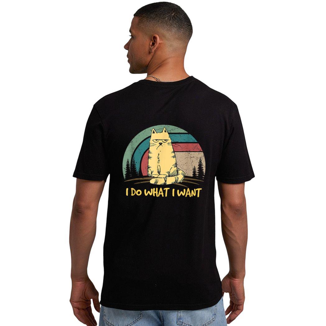 vintage funny cat I do what I want with my cat funny gift Men T-Shirt